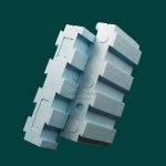 Cement block Blue color (Size 7.5 cm)